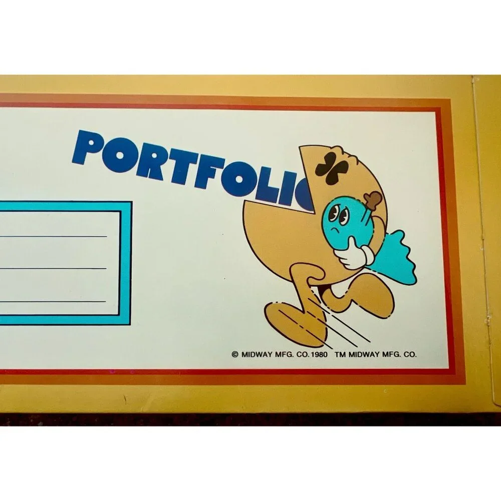 Vintage 1980 Pac-Man Portfolio Folder (Midway) Arcade School Paper Holder